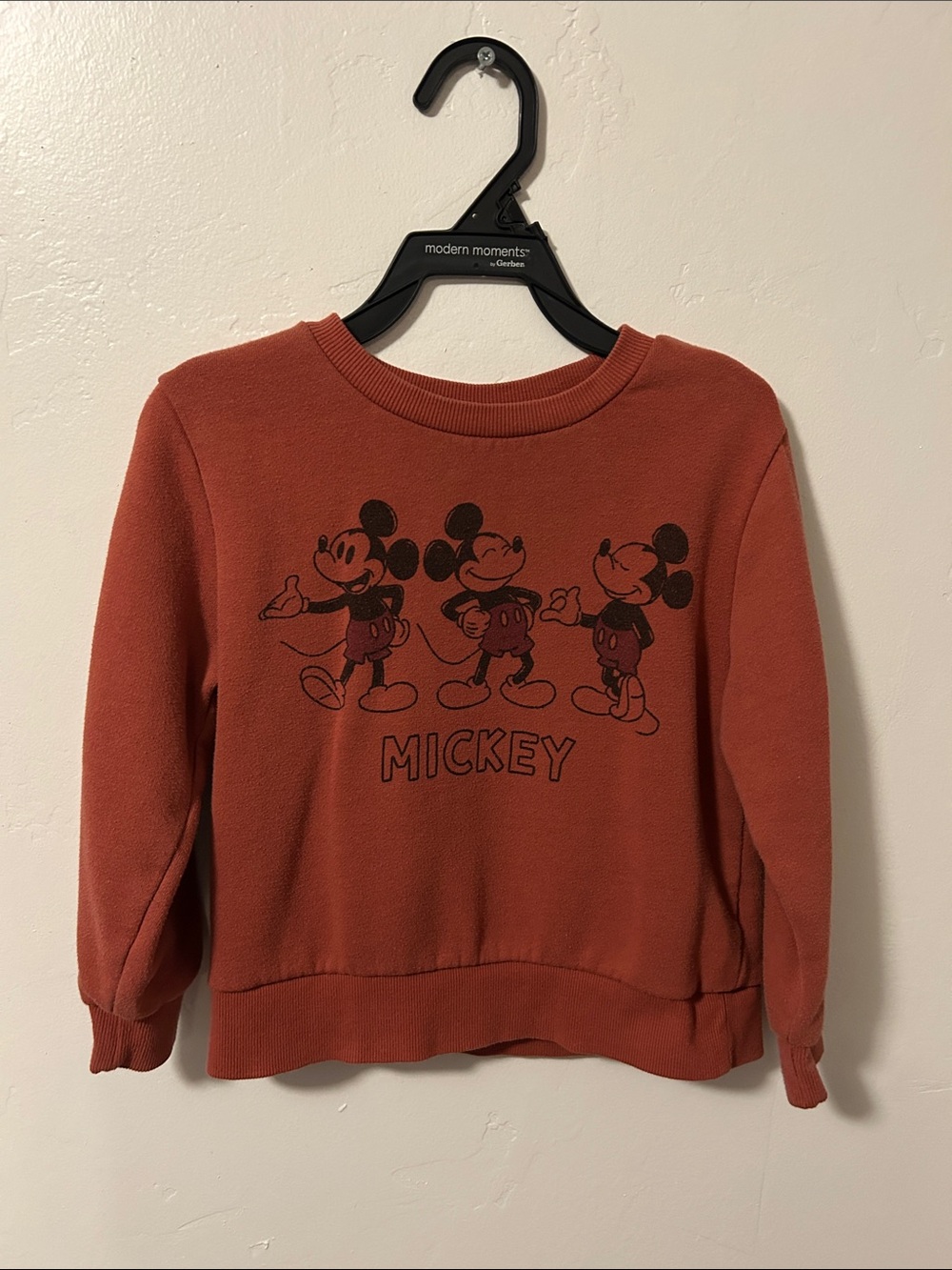 Disney Mickey Graphic Sweatshirt - Rust Orange